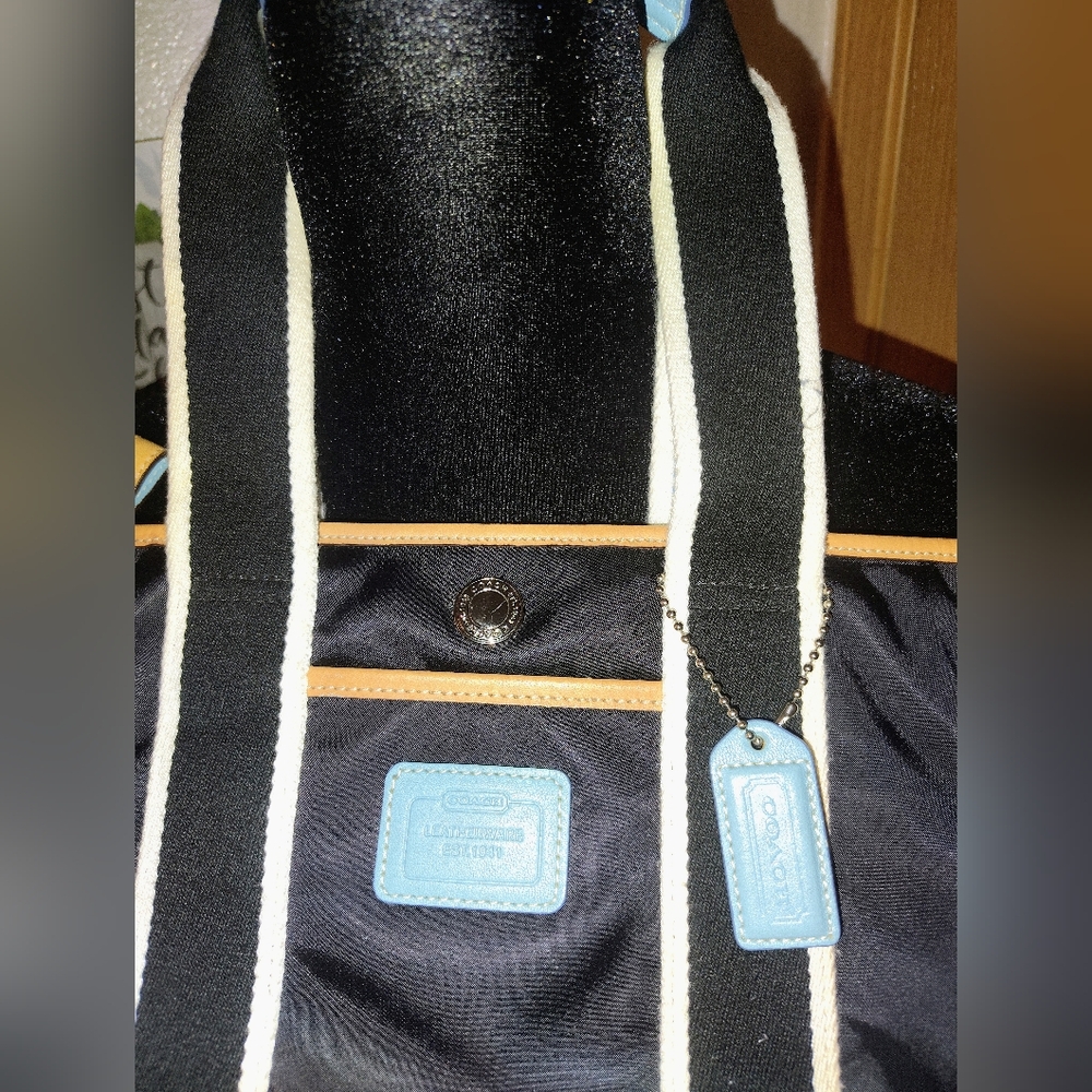 G.U.C Coach Satin Hampton Small Handbag/Tote - Picture 2 of 6
